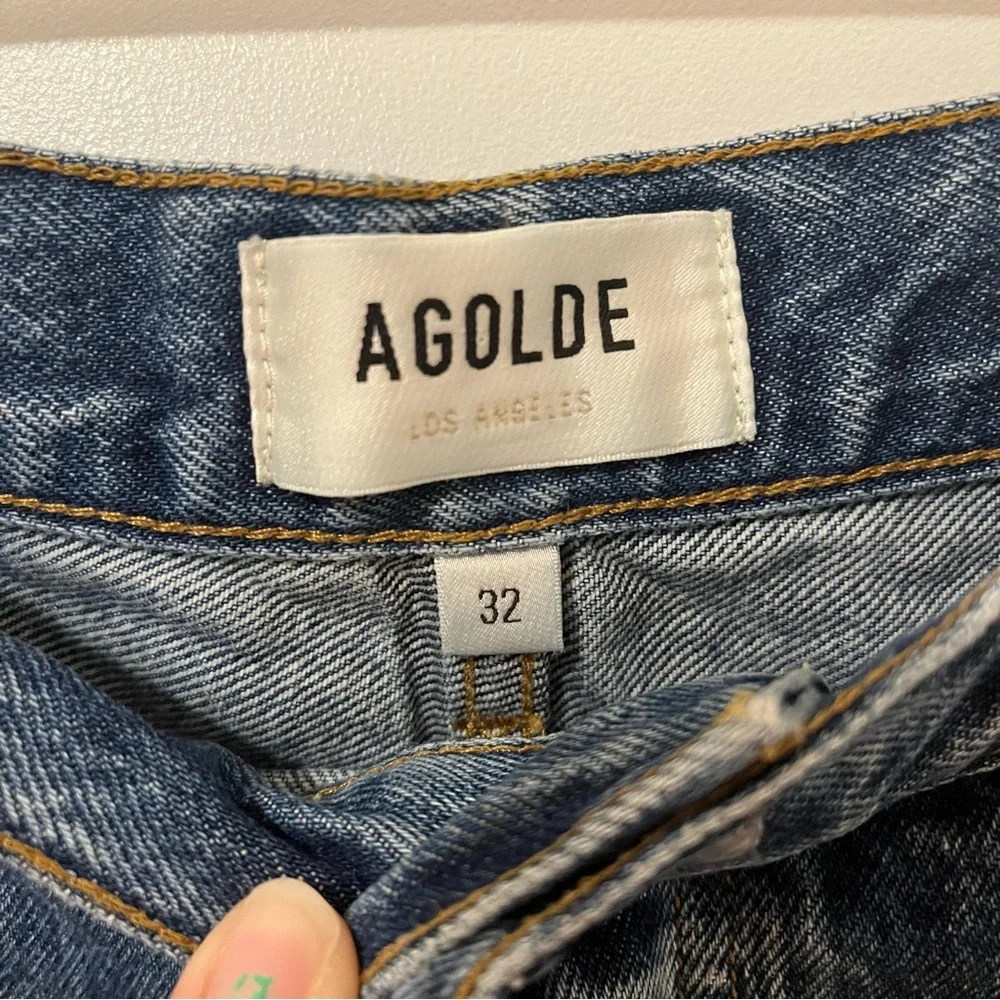 AGOLDE Parker Long Denim Shorts